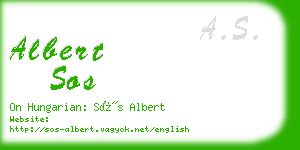 albert sos business card